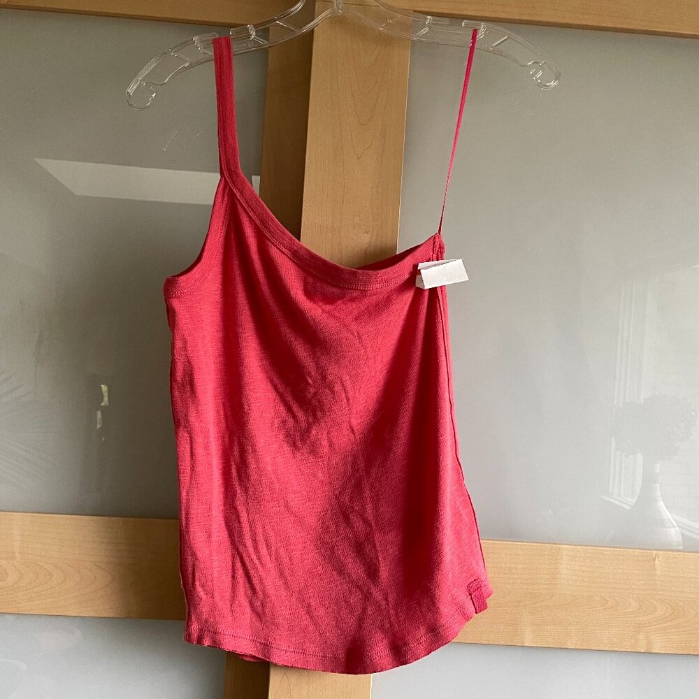 Free People One Way or Another One Shoulder Cotton Tank  S NWOT
